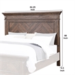 Benjara Molded Eastern King Headboard with Herringbone Pattern- Brown