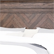 Benjara Molded Eastern King Headboard with Herringbone Pattern- Brown