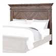 Benjara Molded Eastern King Headboard with Herringbone Pattern- Brown