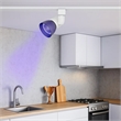 Benjara 10W Integrated Metal and Polycarbonate LED Track Fixture- White and Blue
