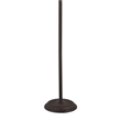 Benjara Metal Floor Lamp with Pull Chain Switch & Paper Shade- Off White & Black