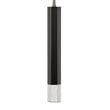 Benjara Hexagonal Metal Frame Single LED Light Pendant with Glass Diffuser-Black