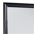 Benjara Wooden Frame Mirror with Mounting Hardware- Black and Silver