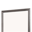 Benjara Wooden Frame Mirror with Mounting Hardware- Gray and Silver