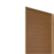 Benjara 3 Panel Bamboo Shade Roll Room Divider- Natural Brown