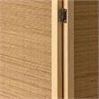 Benjara 3 Panel Bamboo Shade Roll Room Divider- Natural Brown