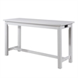 Benjara 4 Pc 1 Drawer Counter Height Table with Backless Stools- White and Gray