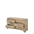 Benjara Wooden Nightstand with 6 Storage Drawers- Brown