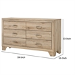 Benjara Wooden Nightstand with 6 Storage Drawers- Brown