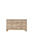 Benjara Wooden Nightstand with 6 Storage Drawers- Brown
