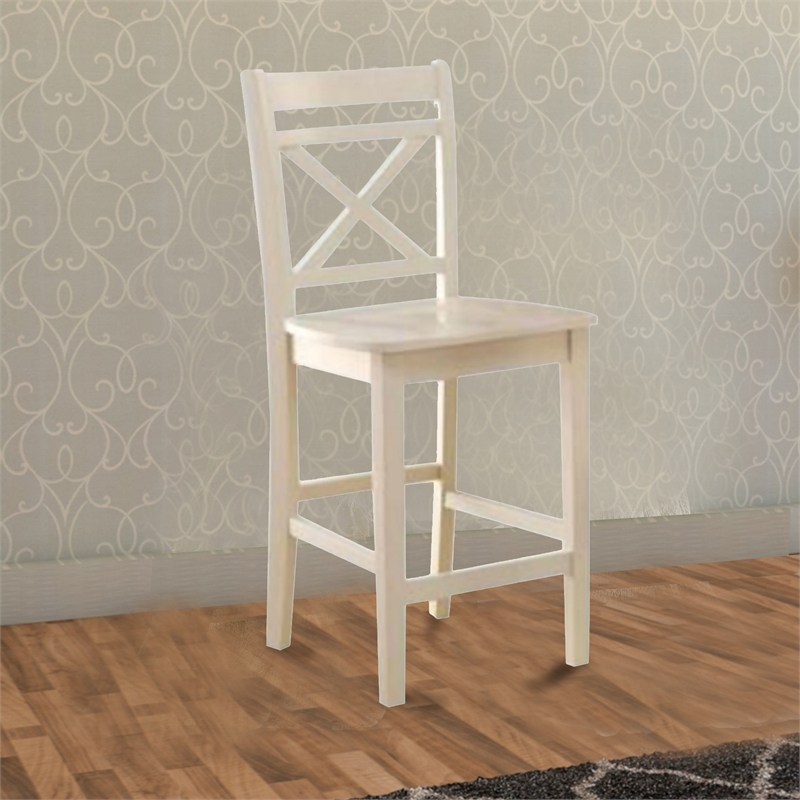 Benjara 3 Drawer NightStand with Floral Motif Carving -Antique White/Brown