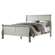 Benjara Sleigh Design Twin Size Bed with Rectangular Thin Legs- Silver