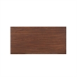 Benjara 2 Drawer Wooden Coffee Table with Splayed Legs- Walnut Brown