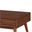 Benjara 2 Drawer Wooden Coffee Table with Splayed Legs- Walnut Brown