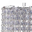 Benjara Chandelier Crystal Accented Table Lamp with Tubular Frame-Chrome & Clear