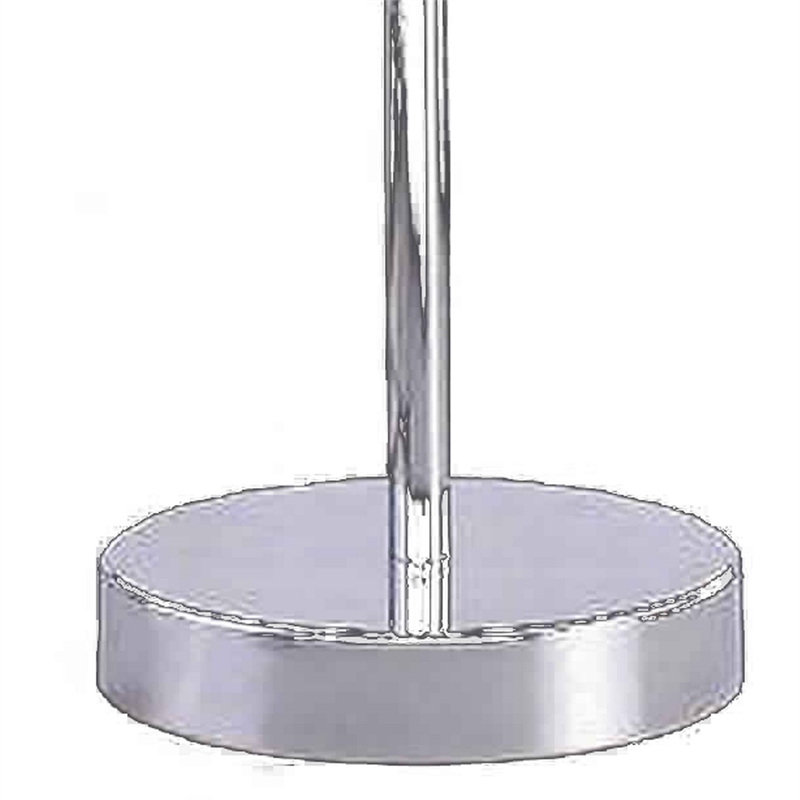 Benjara Chandelier Crystal Accented Table Lamp with Tubular Frame-Chrome & Clear