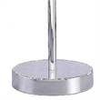 Benjara Chandelier Crystal Accented Table Lamp with Tubular Frame-Chrome & Clear