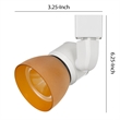 Benjara 10W Integrated LED Track Fixture with Polycarbonate Head- Orange & White