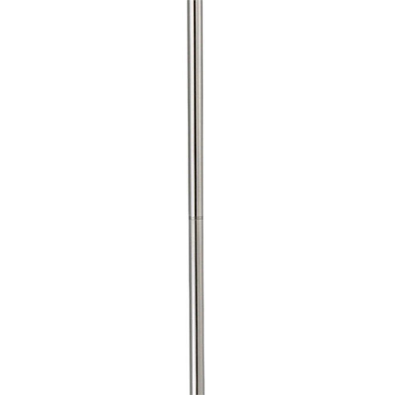 Benjara Metal Floor Lamp with Tapered Drum Shade and Stalk Support- Silver