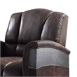 Benjara Vertically Tufted Lounge Chair with Aluminum Patchwork- Brown and Silver