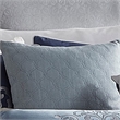 Benjara 9 Piece Queen Polyester Comforter Set with Damask Prints- Blue and Gray