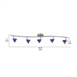 Benjara 5 Light 120V Metal Track Light Fixture with Textured Shade-Silver & Blue
