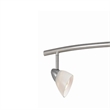 Benjara 5 Light 120V Metal Track Light Fixture with Glass Shade- White & Silver