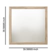 Benjara Square Shaped Wooden Mirror with Rough Hewn Texture- Brown