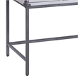 Benjara 5 Drawer Wooden Desk and Hutch with Ring Pulls- Gray