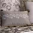 Benjara 10 Piece King Polyester Comforter Set with Leaf Print- Platinum Gray