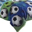 Benjara 4 Piece Full Size Comforter Set with Soccer Theme- Multicolor