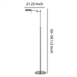 Benjara 10W LED Adjustable Metal Floor Lamp with Swing Arm- Chrome
