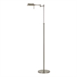 Benjara 10W LED Adjustable Metal Floor Lamp with Swing Arm- Chrome