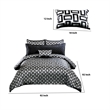 Benjara 6 Piece Polyester Queen Comforter Set with Geometric Print- Gray & Black