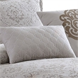 Benjara 9 Piece Queen Cotton Comforter Set with Textured Floral Print- Gray