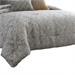 Benjara 9 Piece King Polyester Comforter Set with Medallion Print- Gray and Gold