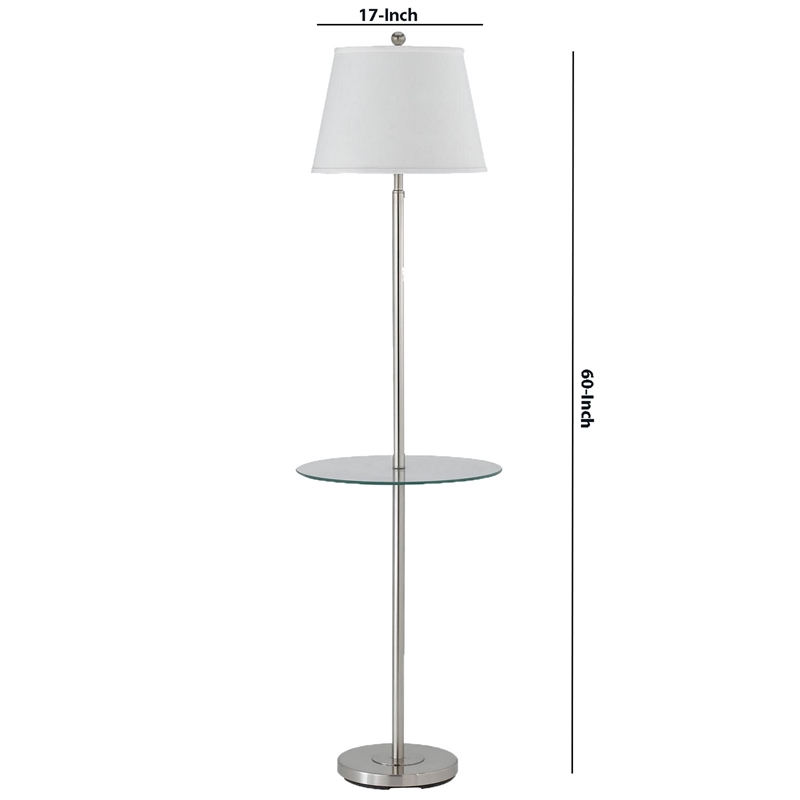 Benjara Metal Round 3 Way Floor Lamp with Spider Type Shade- Silver and Brown