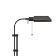 Benjara Metal Rectangular Floor Lamp with Adjustable Pole- Dark Bronze