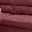 Benjara 2 Piece Contemporary Sectional Set with Tufted Back- Red