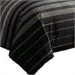 Benjara 10 Piece King Polyester Comforter Set with Striped Details- Black & Gray