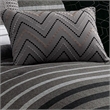 Benjara 10 Piece King Polyester Comforter Set with Striped Details- Black & Gray