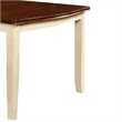 Benjara 78 Inches Dining Table with Leaf Extension- Brown and White
