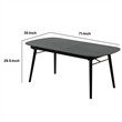 Benjara Obround Top Wooden Dining Table with Extendable Leaf- Charcoal Gray