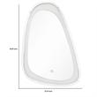 Benjara Irregular Beveled Wall Mirror with Touch Led- Silver