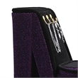 Benjara High Heel Shoe Jewelry Box with 3 Hooks and Storage- Purple