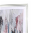 Benjara Wall Art with Abstract Design and Acrylic Mirror Frame- Silver and Blue
