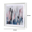 Benjara Wall Art with Abstract Design and Acrylic Mirror Frame- Silver and Blue
