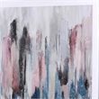 Benjara Wall Art with Abstract Design and Acrylic Mirror Frame- Silver and Blue