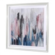 Benjara Wall Art with Abstract Design and Acrylic Mirror Frame- Silver and Blue