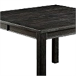 Benjara Rectangular Top Wooden Counter Height Table w/ Block Legs- Antique Black